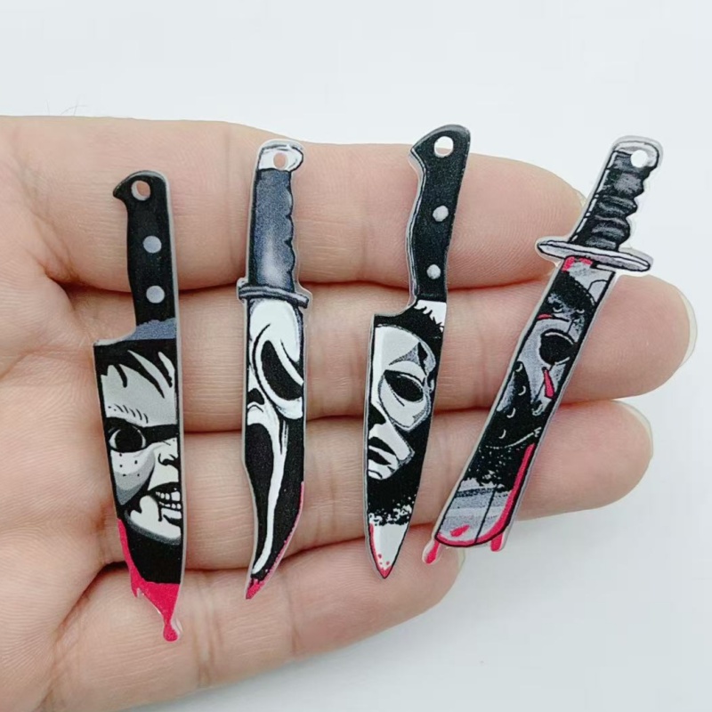 Jewelry Making Articles - 10 pieces of acrylic jewelry Halloween