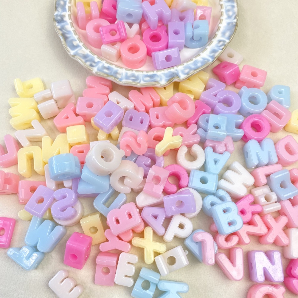 Jewelry Making Tutorials - 10/50/100PCS 14-20mm Acrylic Letter Beads Candy
