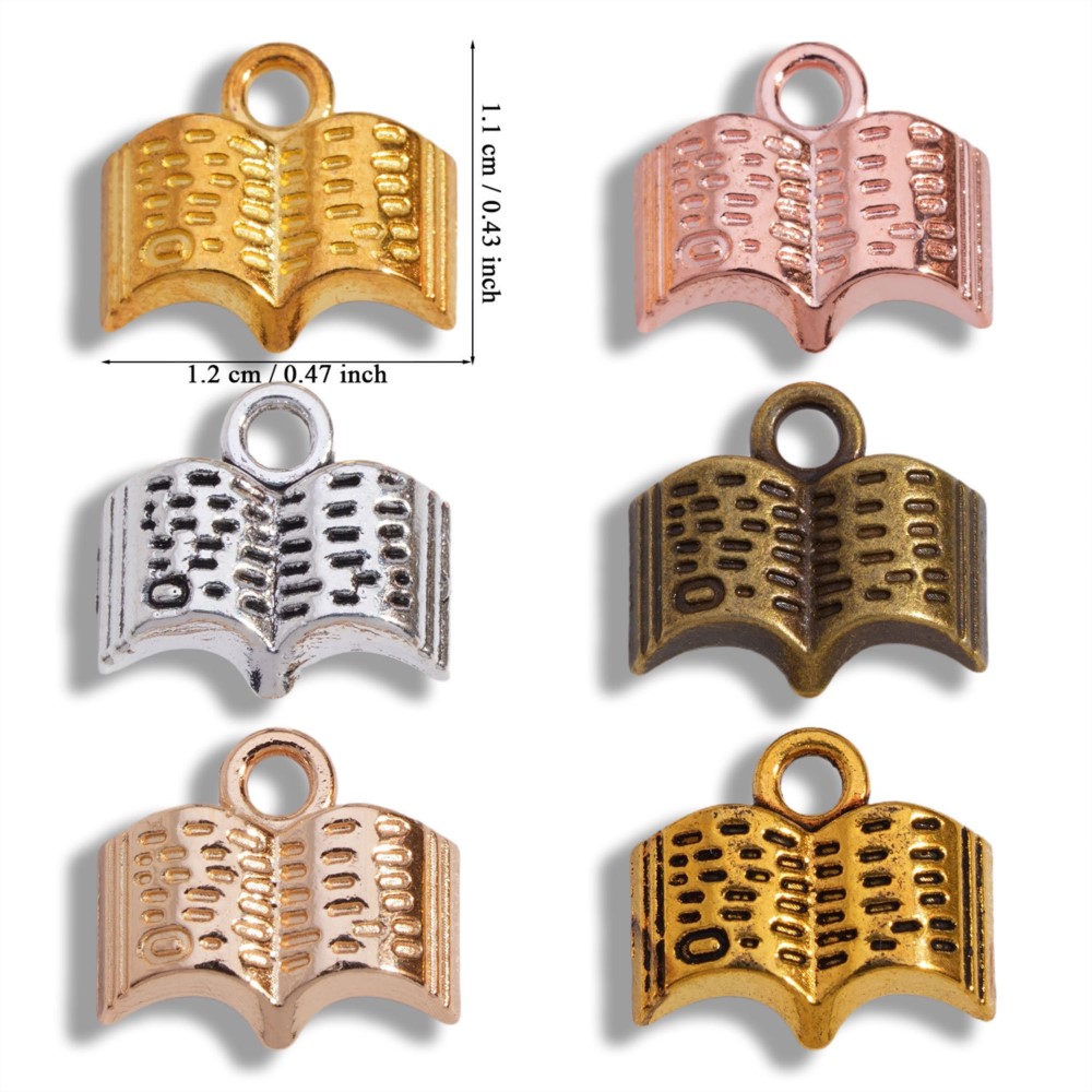 10/20/100pcs Charms Open Book  - đánh giá và giá Jewelry Making Guide Book