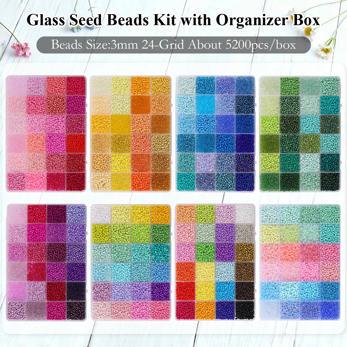 5200pcs 3mm Glass Seed Beads K - đánh giá và giá Jewelry Making Tutorials