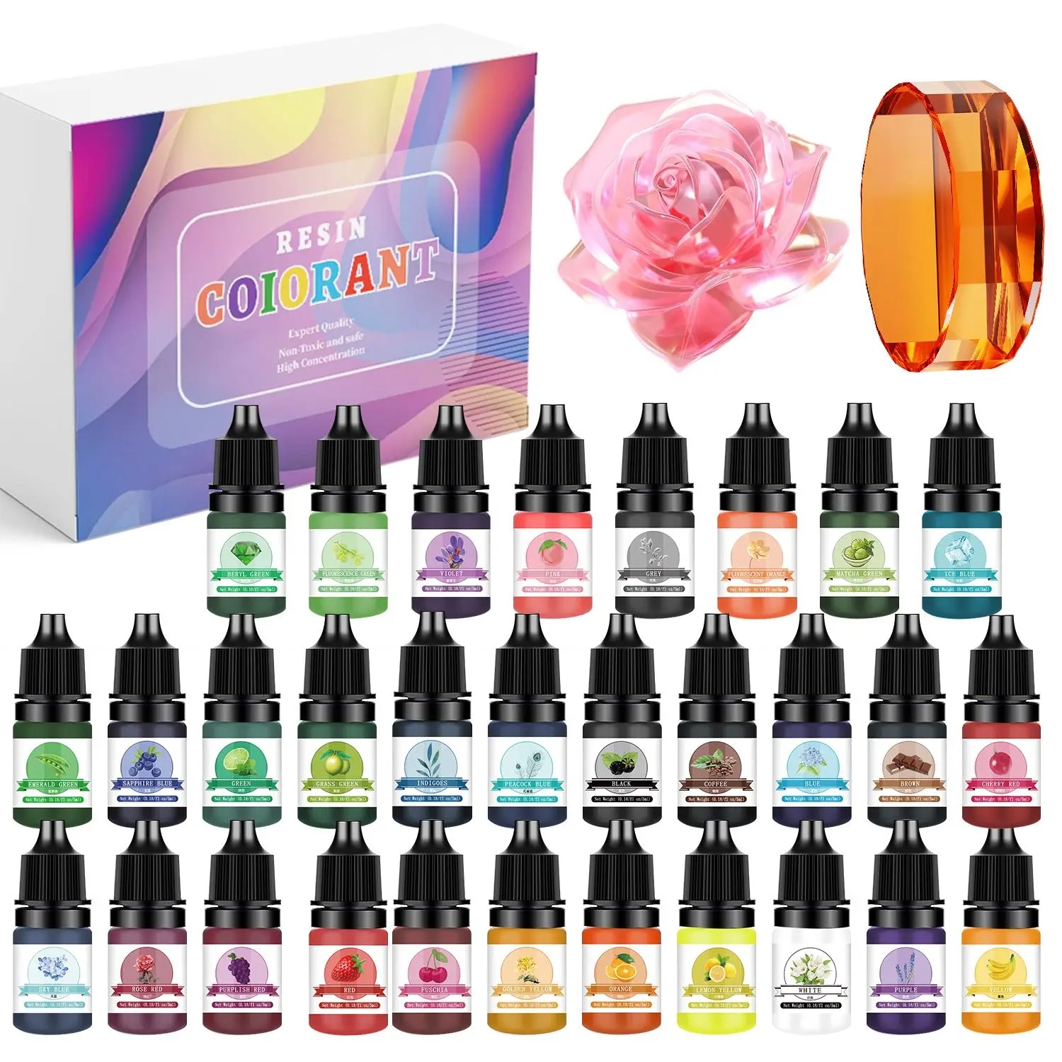 30Colors 5ml Epoxy Resin Pigme - đánh giá và giá Jewelry Making Tutorials