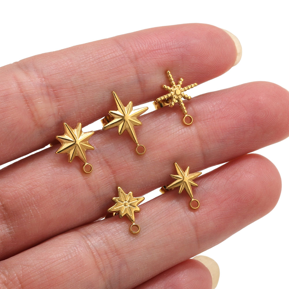 6pcs Stainless Steel Star Earr - đánh giá và giá Jewelry Making Tutorials