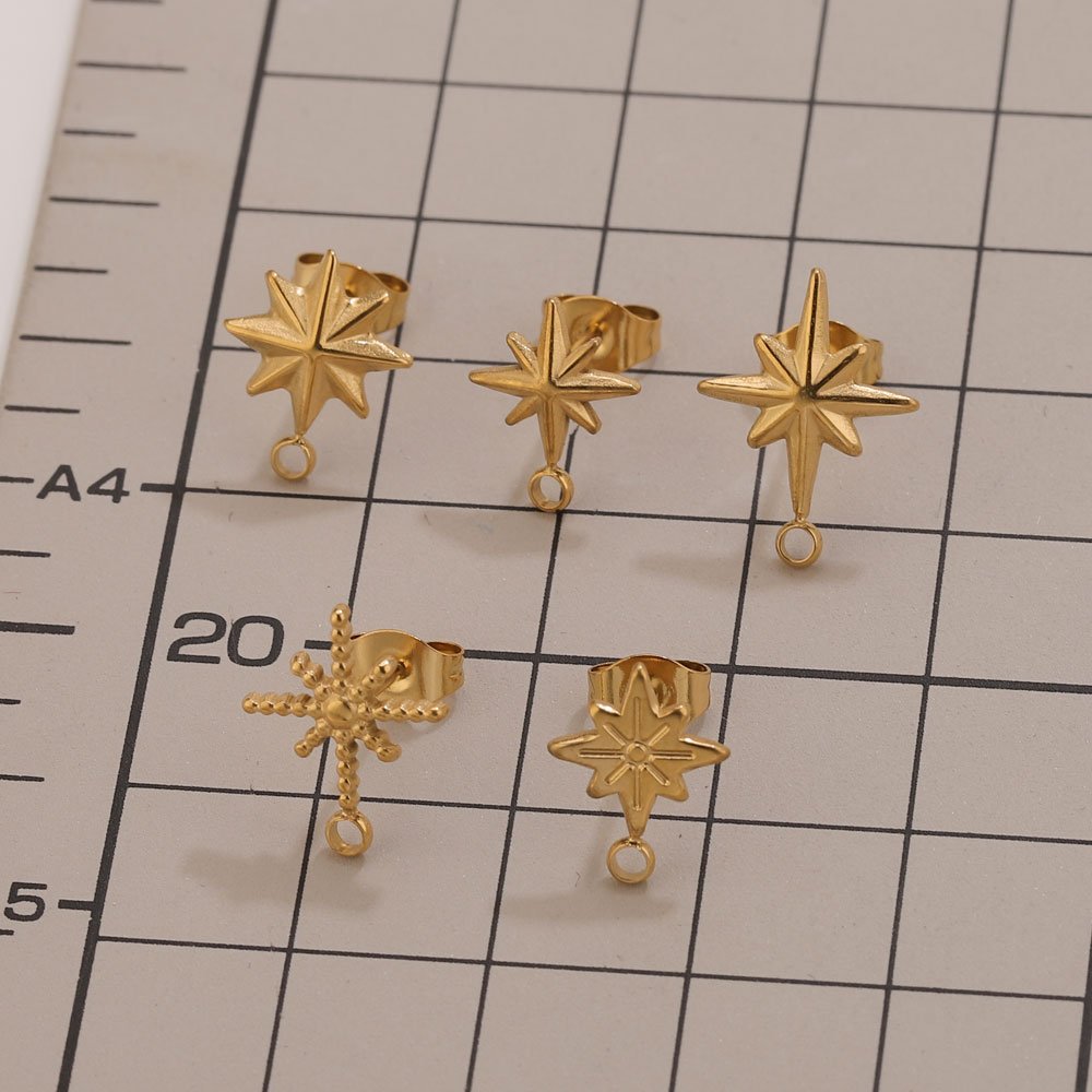 6pcs Stainless Steel Star Earr - đánh giá và giá Jewelry Making Tutorials