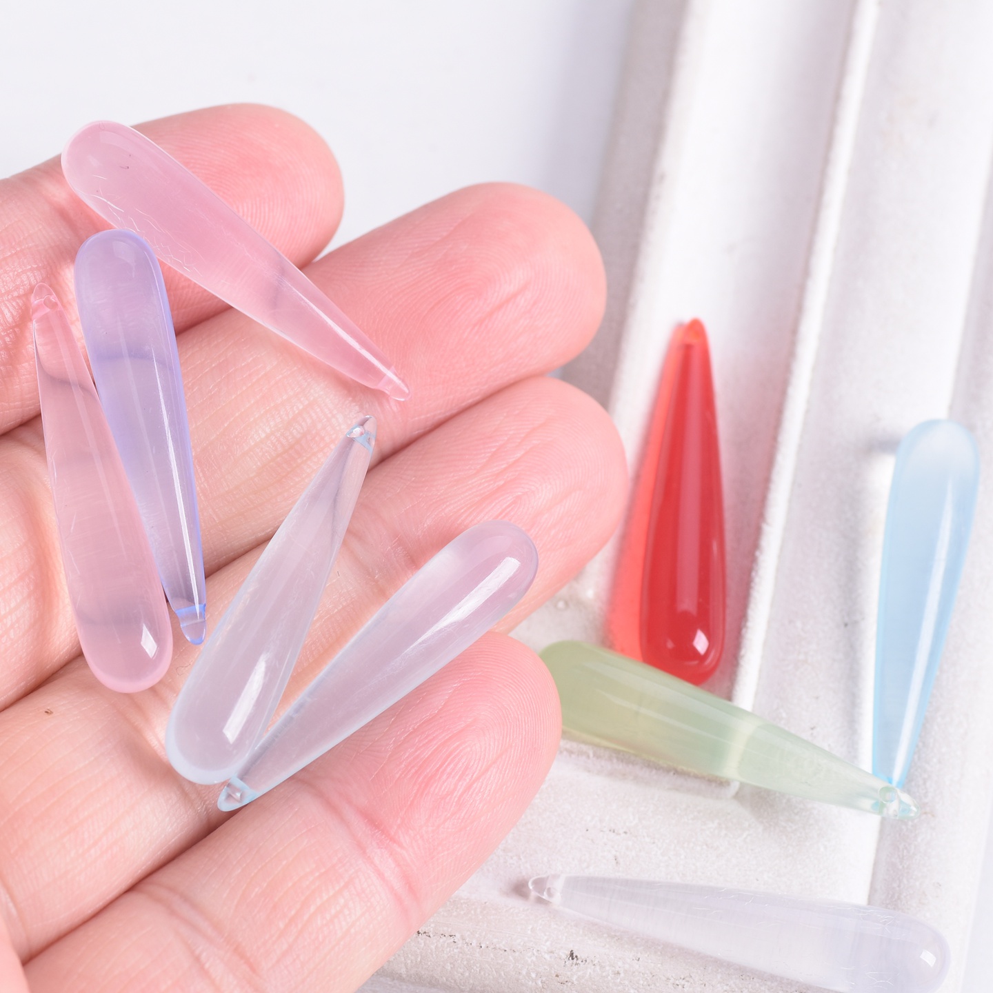 10pcs Long Teardrop Shape 35x7 - đánh giá và giá Jewelry Making Drill