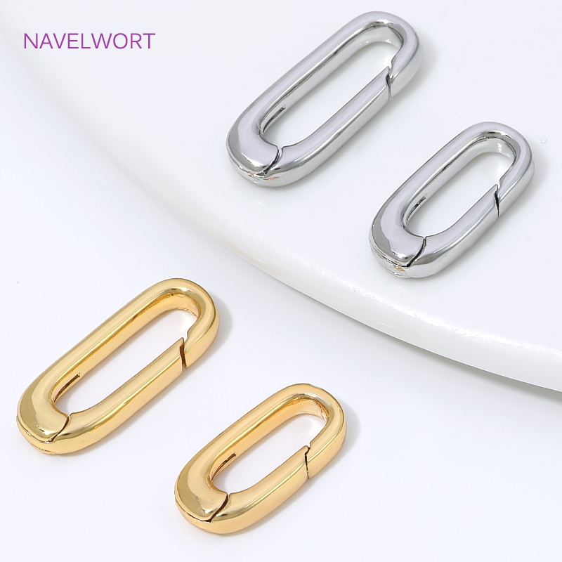 1/2/4Pcs 18K Gold Plated Oval  - đánh giá và giá Jewelry Making Articles