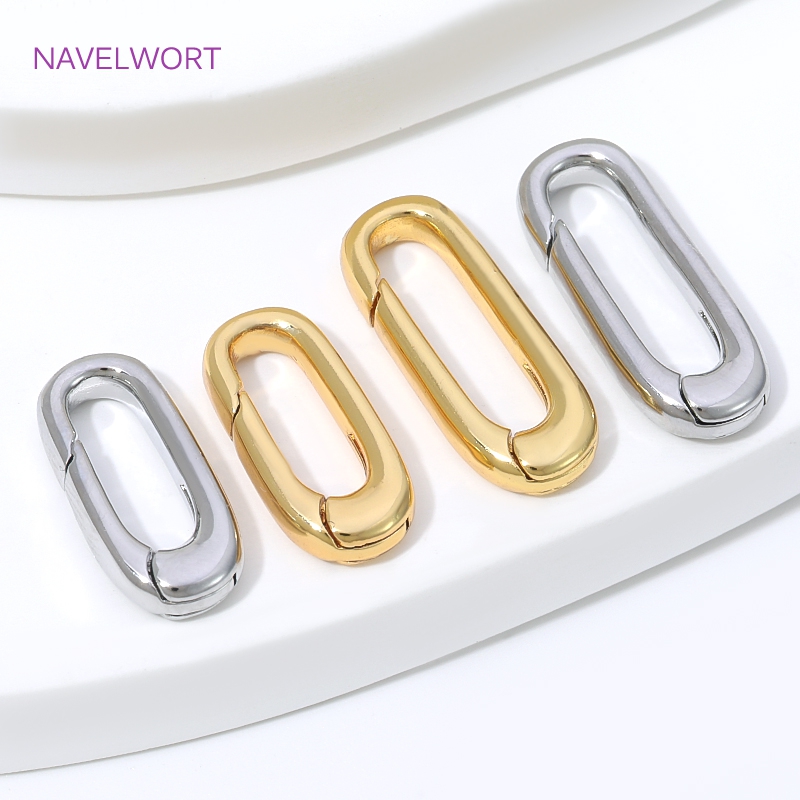 1/2/4Pcs 18K Gold Plated Oval  - đánh giá và giá Jewelry Making Articles
