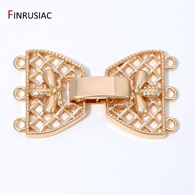 14K Gold Plated Brass 3-Row Pe - đánh giá và giá Jewelry Making Articles