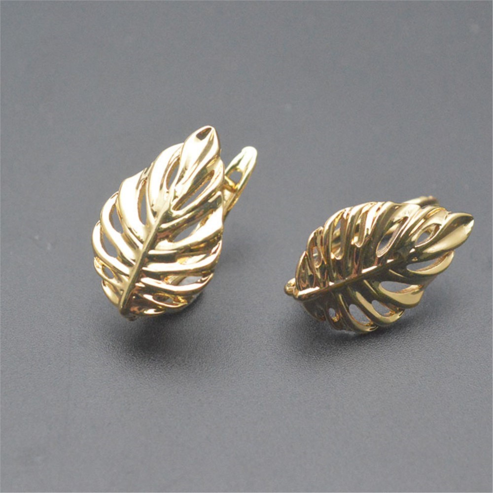 1/2Pcs 18K Gold Plated Brass L - đánh giá và giá Jewelry Making Articles